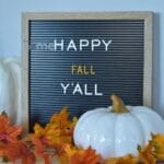 Sign says happy fall y'all