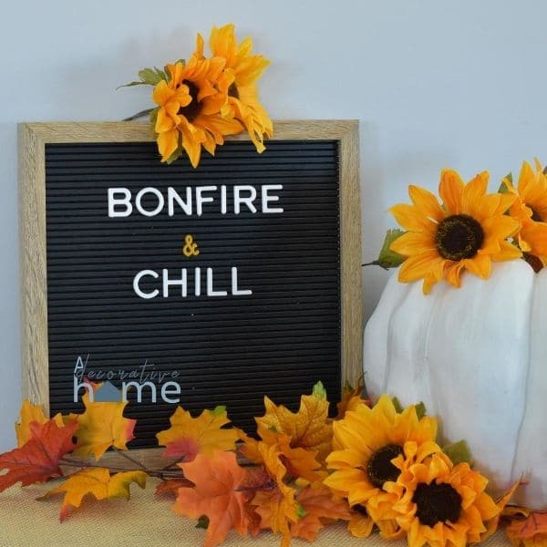 Sign says bonfire amd chill